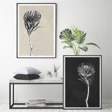 Set Of 2 Modern Botanical Art Prints Floral Prints Minimalist