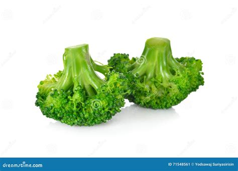 Blanched Broccoli On White Stock Image Image Of Recipe 71548561