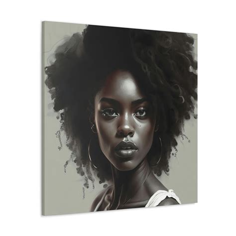 Bold Black Woman Ai Art Canvas Gallery Wraps 25 Etsy