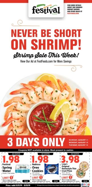 With two different start lines. Never Be Short On Shrimp!, Festival Foods, Eau Claire, WI