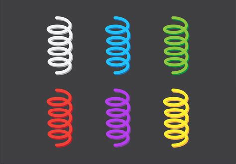 Colorful Vector Coil Spring 216258 - Download Free Vectors ...