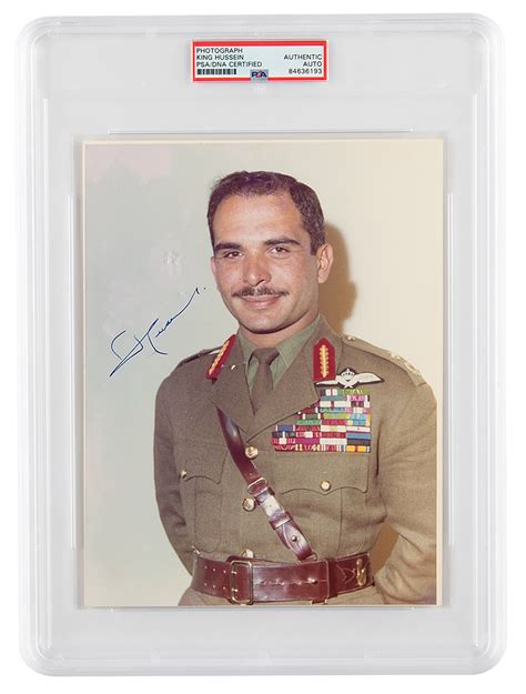 King Hussein Of Jordan Signed Photograph Sold For 250 Rr Auction