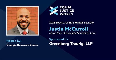 Equal Justice Works On Twitter Nyulaw Grad Justin Mccarroll