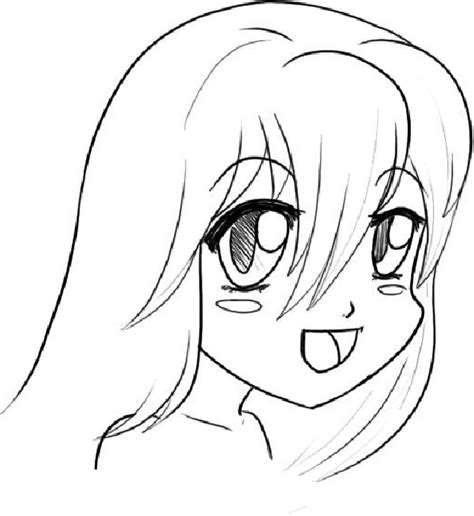 Inspirierend Anime Girl Sketch For Beginners Seleran