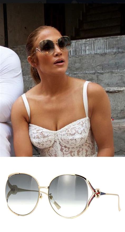 Jennifer Lopez Wears Gucci Sunglasses Fashion Sunglasses Brown And Grey