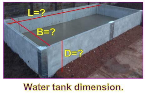 How To Design A Rectangular Water Tank How To Calculate The
