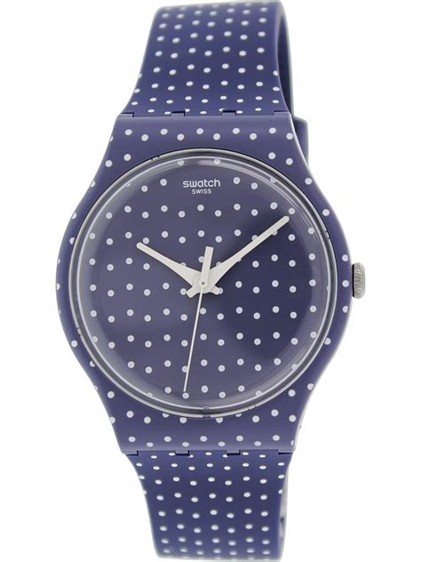 Swatch Womens Originals Suon106 Blue Rubber Swiss Quartz Fashion Watch