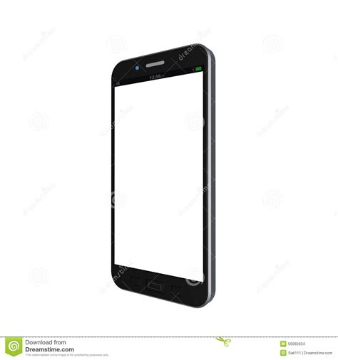 Mobile Phone On White Backgroundcell Phone Illustration Stock