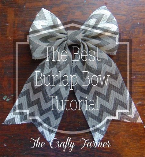 The Best Burlap Bow Tutorial Burlap Bow Tutorial Bows Diy Ribbon
