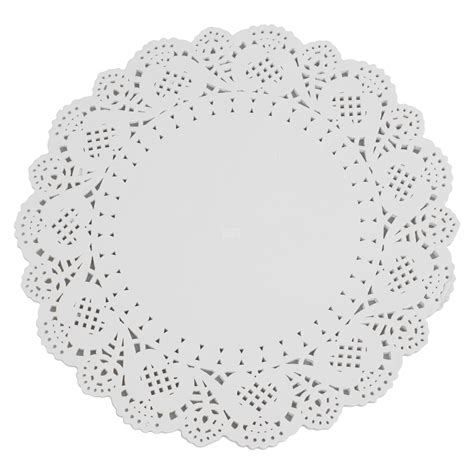 Round White Paper Lace Doilies 5 Sizes Wedding Doily Coasters Cake