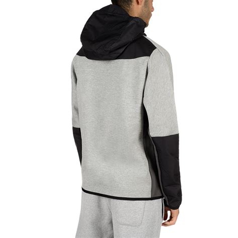 Nike Tech Fleece Full Zip Woven Hoodie Dark Grey Heather Iron Grey