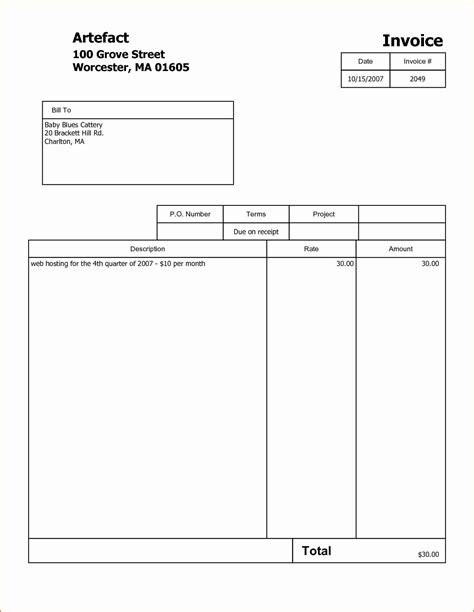 What Is A Blank Invoice Sample Templates
