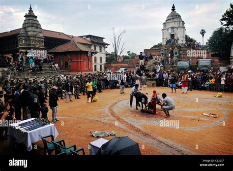 A Scene In Bhaktapur Nepal Stock Photo Alamy