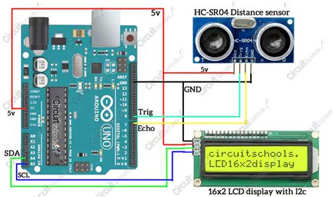 Measure Distance Using Hc Sr Ultrasonic Sensor With Arduino Circuit