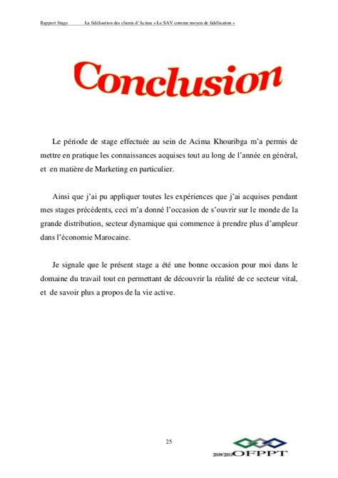 Exemple Conclusion Rapport De Stage Licence Pro Financial Report