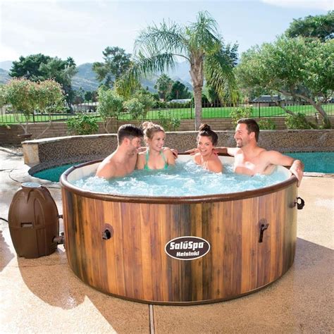Bestway 7 Person 81 Jet Round Inflatable Hot Tub In The Hot Tubs And Spas Department At
