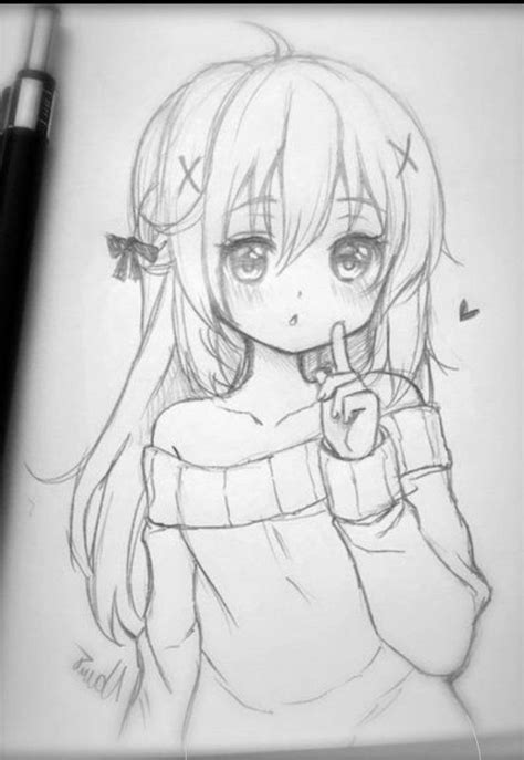 Images Of Cute Anime Girl Pencil Drawing