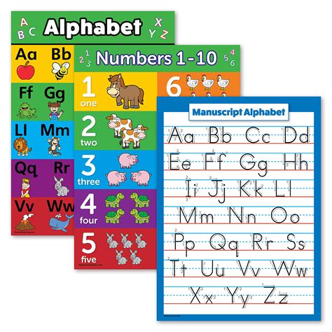 Buy Palace Learning 3 Pack Abc Alphabet Numbers 1 10 Manuscript