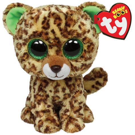 Ty Beanie Boos Speckles Plush Leopard Medium Ebay