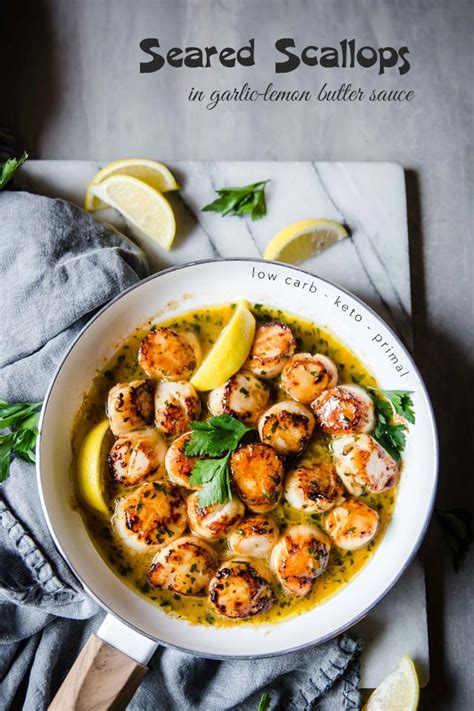 They cook in literally three if cooking the smaller bay scallops add the scallops and cook very quickly, shaking and stirring, until. Recipe Low Calorie Small Scallops : Seared Scallops In ...