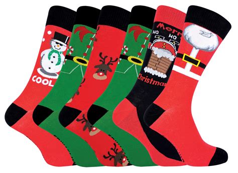 Festive Feet 6 Pairs Of Funky Mens Christmas Socks Sock Snob