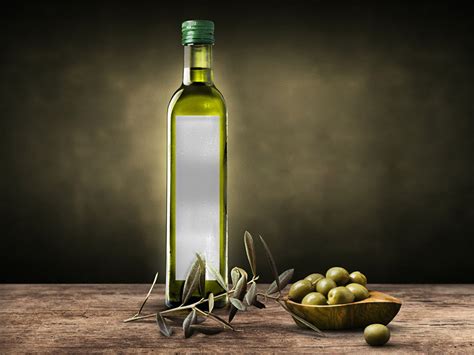 olive oil bottle mockup  psd  mockup