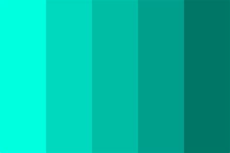 What happens when green is paired with lovely shades of aqua and turquoise? aqua blue green Color Palette