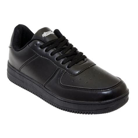 12 Units Of Mens Casual Low Top Sneakers In Solid Black