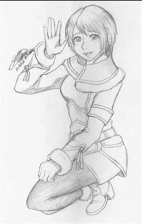 The Pub Lass From Mhw Ib Sketched By Me Rmonsterhunter