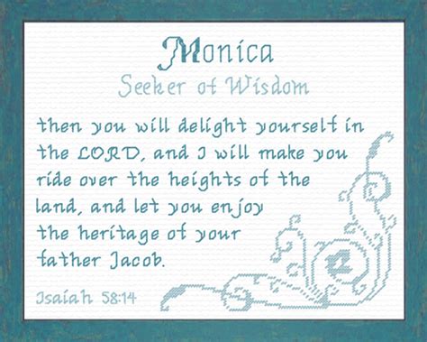 Monica Name Blessings Personalized Names With Meanings And Bible Verses
