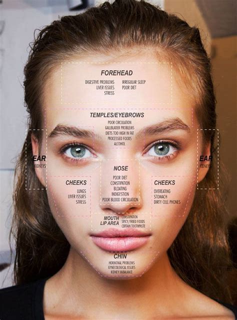 Face Mapping Your Acne Thefashionspot Face Mapping Acne Face Acne