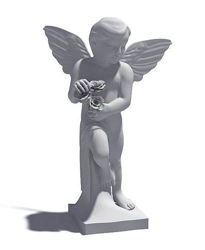 3d White Angel Statue Digital Cgtrader