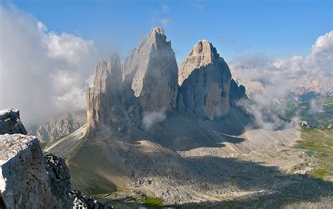 Tre Cime Di Lavaredo 2999m Beautiful Mountains Italian Alps
