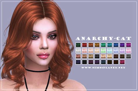 Sims 4 Hairs Anarchy Cat Anto`ss Mollie Hair Retextured