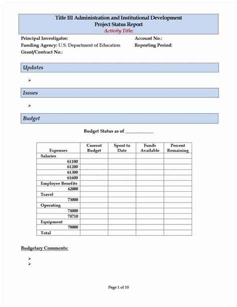 8 Status Report Templates In Word Excel Format