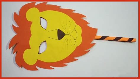 How To Make A Lion Mask Paper Craft Making A Mask Step By Step Youtube