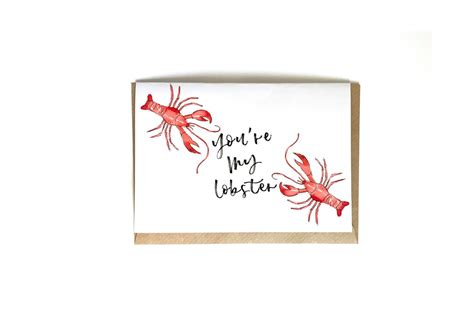 Youre My Lobster Valentines Day Card For Husband Wife Friends
