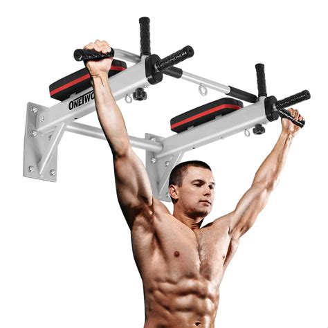Onetwofit Wall Mounted Pull Up Bar Chin Up Exercise Bar