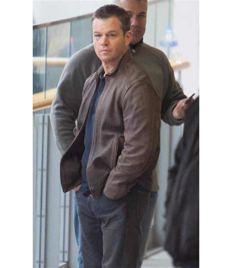 Matt Damon Jason Bourne 2016 Brown Leather Jacket
