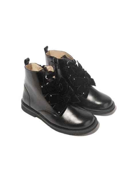 andanines velvet bow lace up boots farfetch