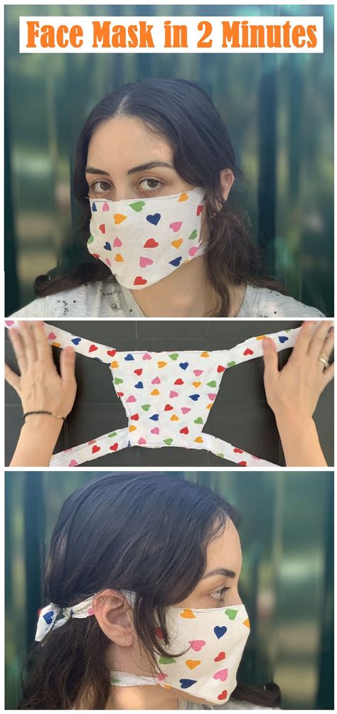Easiest Face Mask Tutorial | Face mask tutorial, Mask tutorial, Beginner sewing projects easy