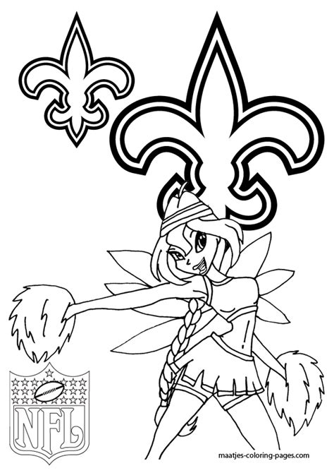 Just click on any image to see a larger version. New Orleans Saints - Winx Cheerleader - Coloring Pages