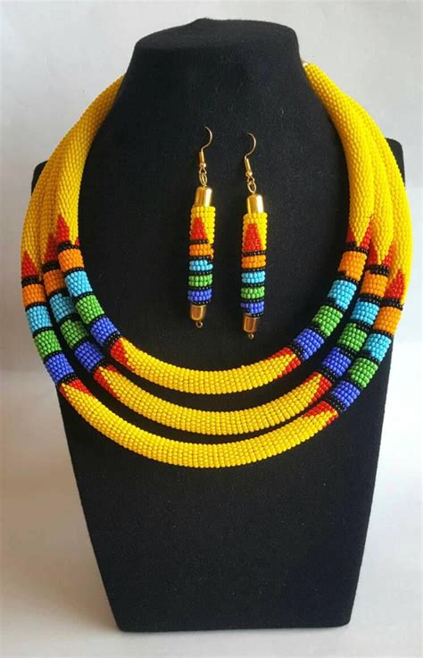 African Necklace Zulu Necklace Maasai Beaded Necklace With Etsy Diy Jewelry Necklace Handmade