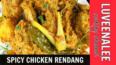 Spicy Chicken Rendang Malaysian Chicken Rendang Recipe Youtube
