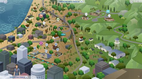 The Sims 4 Get Famous Del Sol Valley World Map Lot Sizes And Icon
