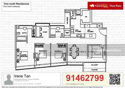 One North Residences 7 One North Gateway 3 Bedrooms 1422 Sqft