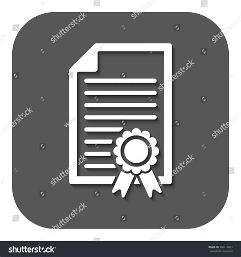 The Diploma Icon Certificate Symbol Flat Royalty Free Stock Vector