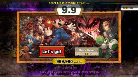 Start Classic Mode At 99 Intensity Super Smash Bros Ultimate Mods