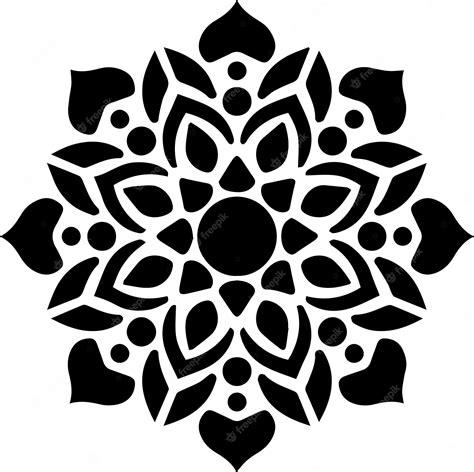 Premium Vector Mandala Stencil Design Printable Template Illustration