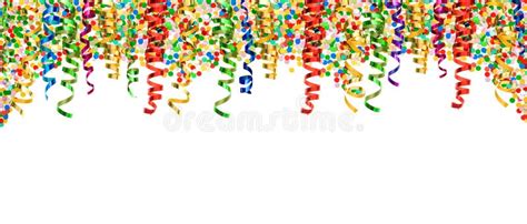 Confetti Colorful Streamer Banner Party Decoration Stock Photo Image